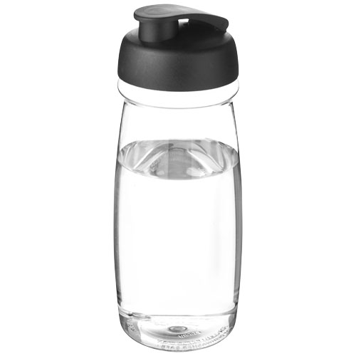 Bidon promotionnel de sport 600ml H2O Active® Translucide et Noir